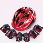 Kids Protective Gear Set Includes Helmet, Knee, Elbow Wrist Pads For Child Skating & Cycling Scooters - Image 4