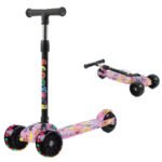 Foldable & Adjustable Height Scooter With LED Light Kids Foot Scooter - Image 2