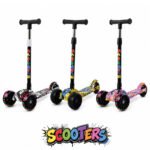 Foldable & Adjustable Height Scooter With LED Light Kids Foot Scooter